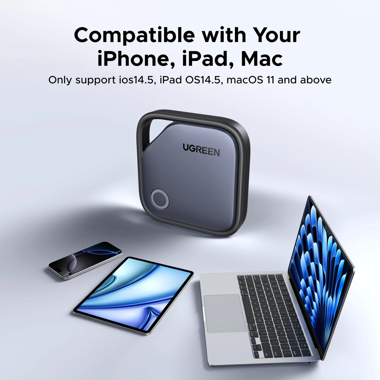 Smart Tag Bluetooth Tracker, Keys Finder Item Locator Smarttag up to 2 Year Battery for Iphone Apple Find My (Only IOS)